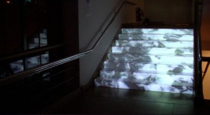 3. Waterfall, Dimensions Variable, Installation with video projection, 2014, image credit, Lynn Dennison